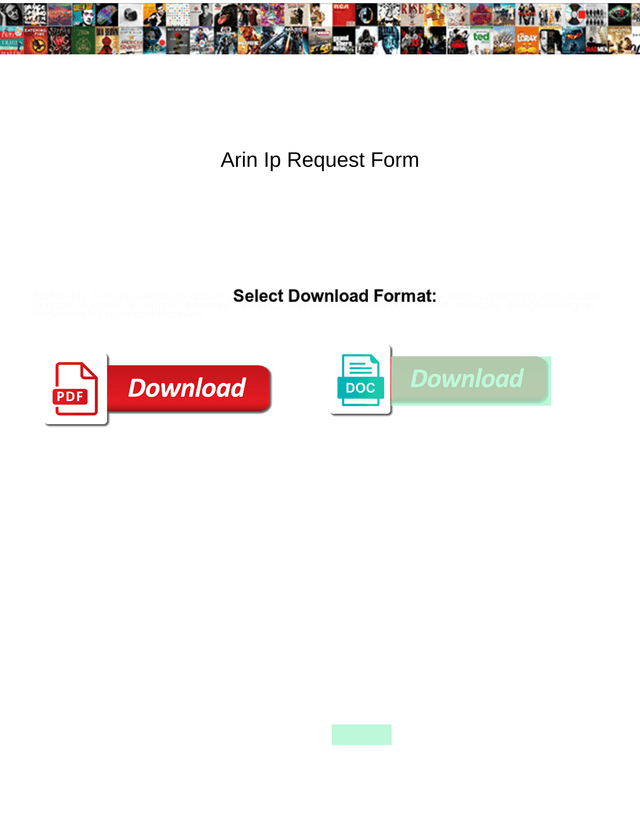 Arin IP Request Form screenshot