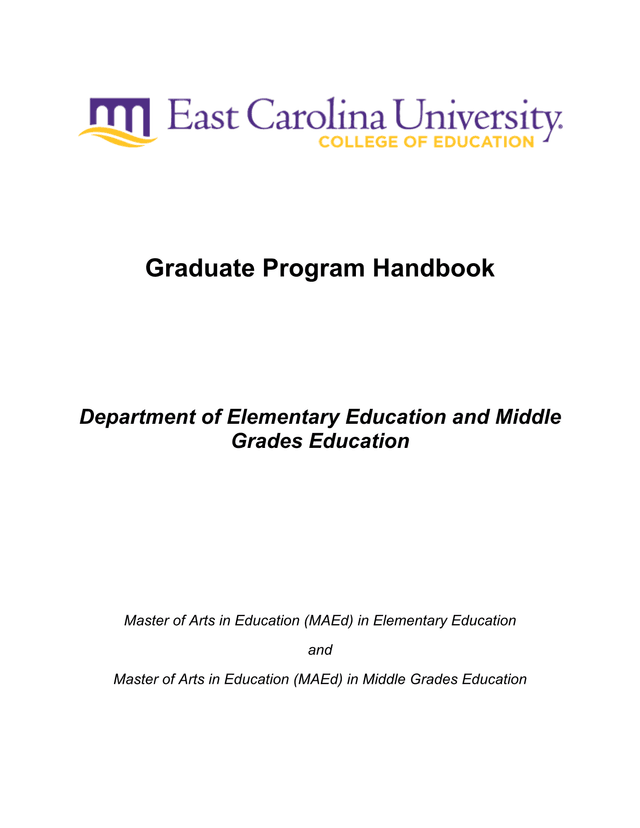 Graduate Program Handbook screenshot