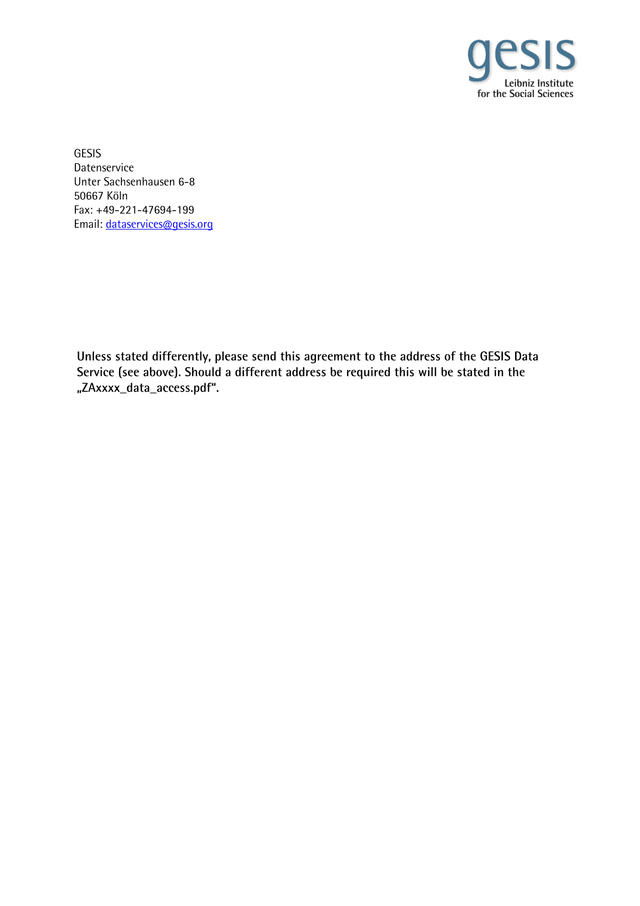 Data Use Agreement screenshot