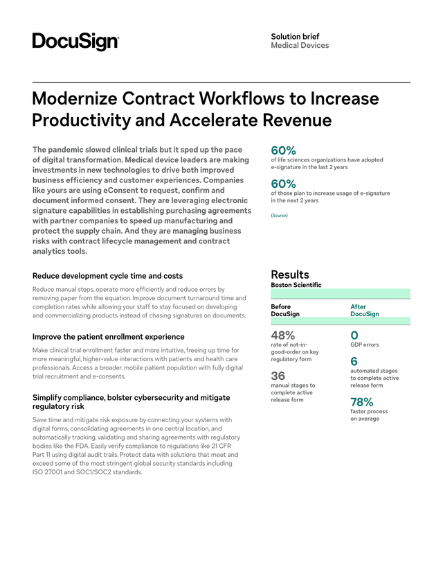 Modernize Contract Workflows To Increase Productivity And Accelerate Revenue screenshot