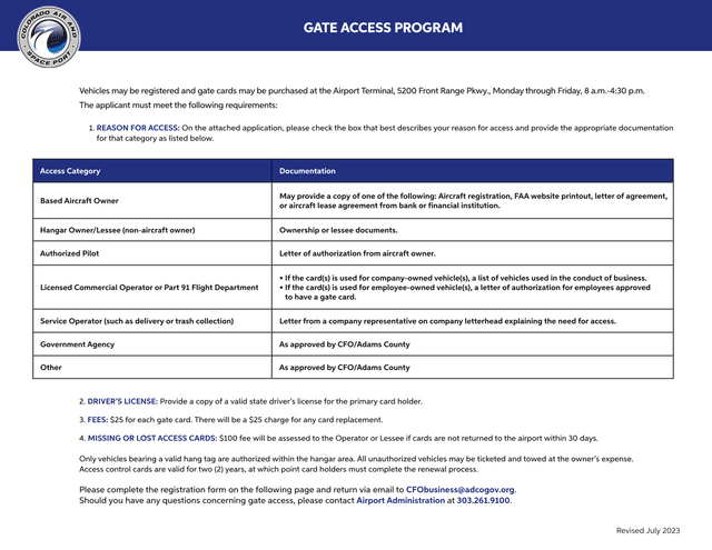 GATE ACCESS PROGRAM screenshot