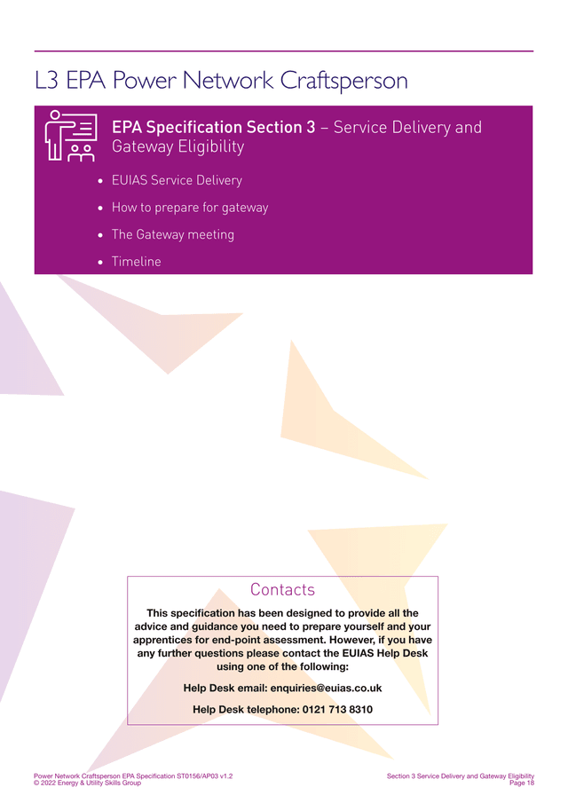 L3 EPA Power Network Craftsperson EPA Specification screenshot