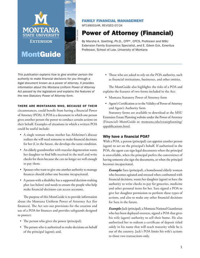 Power Of Attorney (Financial) screenshot