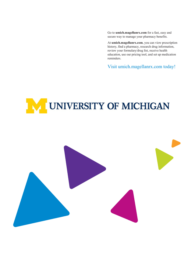 University Of Michigan Prescription Drug Plan Guide screenshot