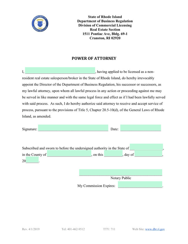 Power Of Attorney screenshot