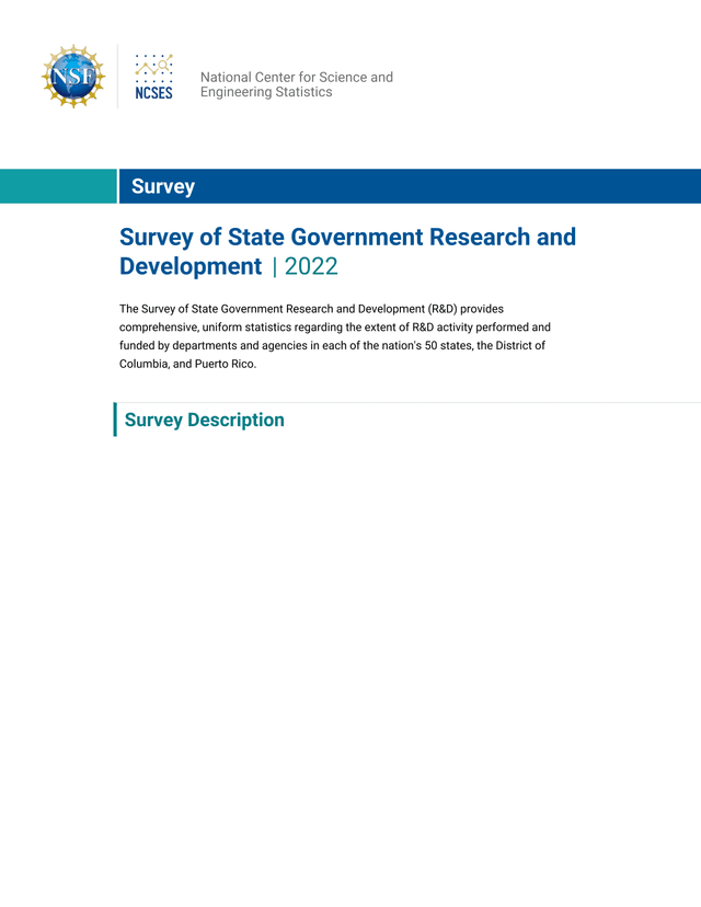 Survey Of State Government Research And Development screenshot