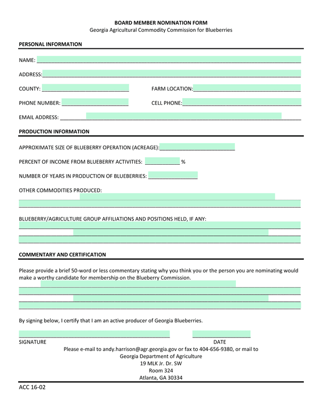 ACC 16 02 Board Member Nomination Form screenshot