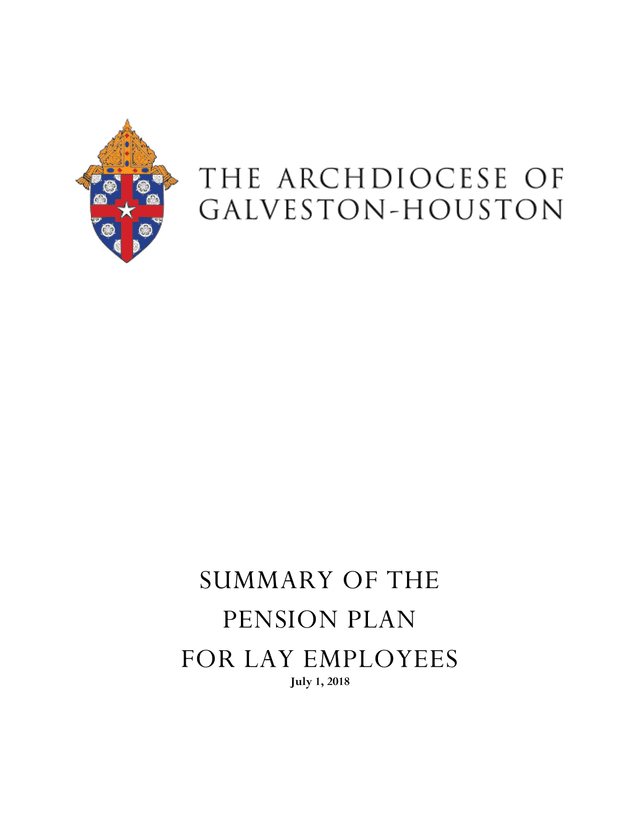Summary Of The Pension Plan For Lay Employees screenshot