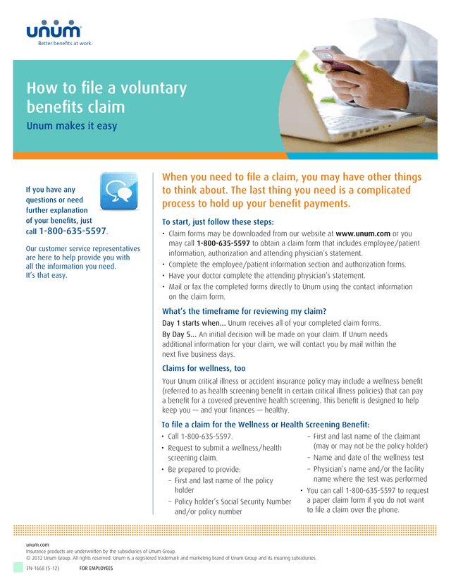 How To File A Voluntary Benefits Claim screenshot