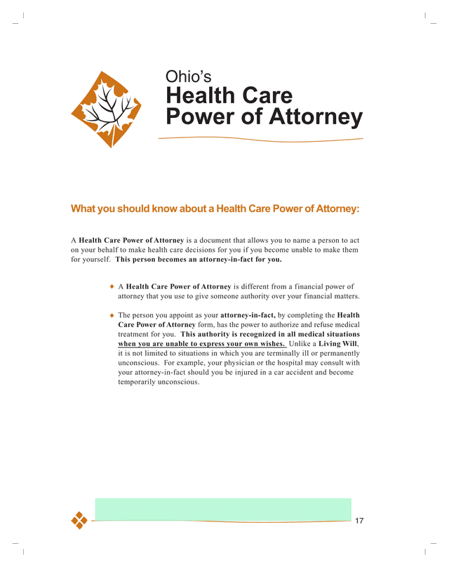 Health Care Power Of Attorney screenshot