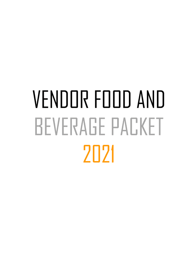 VENDOR FOOD AND BEVERAGE PACKET 2021 screenshot