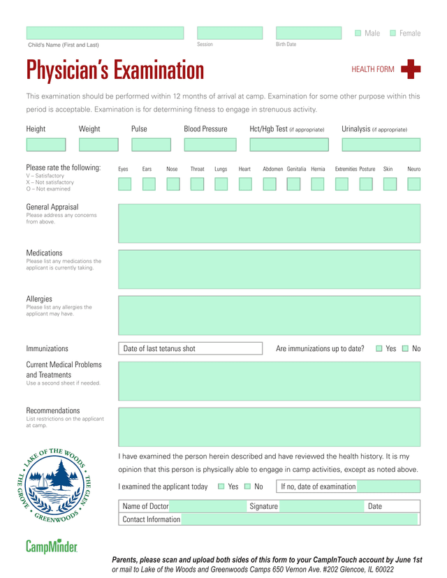 HEALTH FORM screenshot