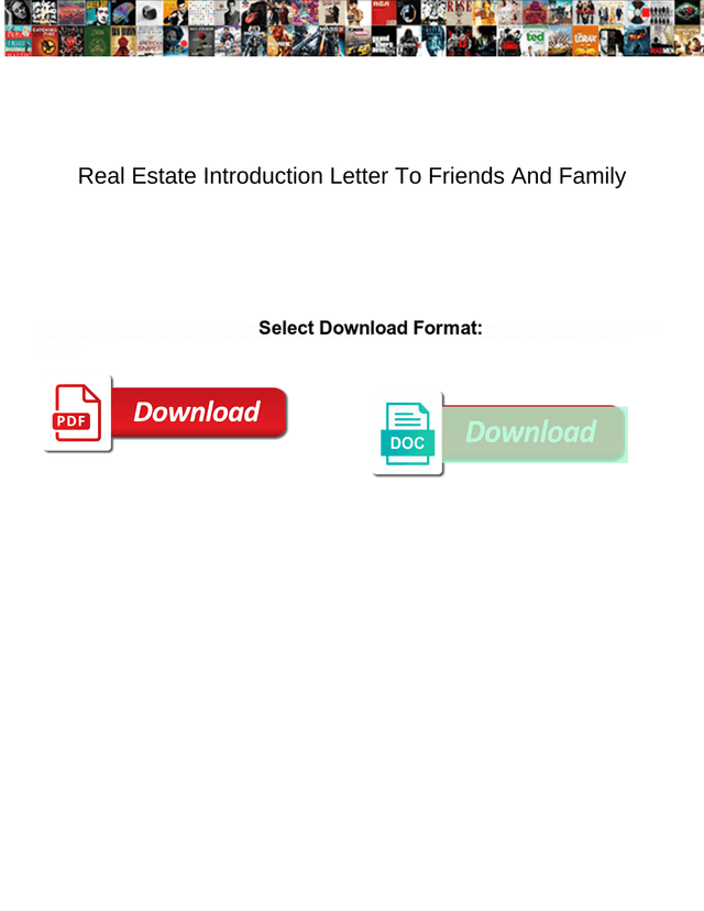 Real Estate Introduction Letter To Friends And Family screenshot