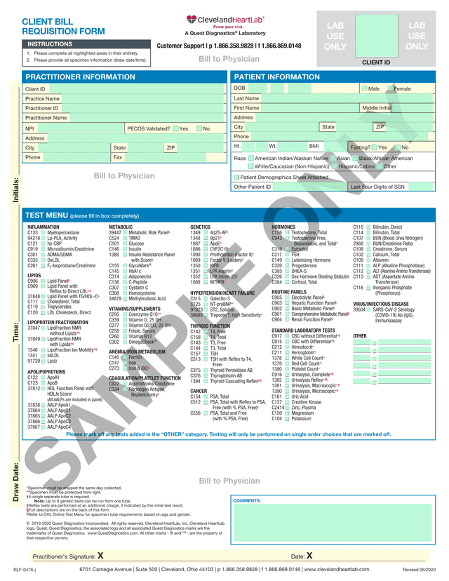 CLIENT BILL REQUISITION FORM screenshot