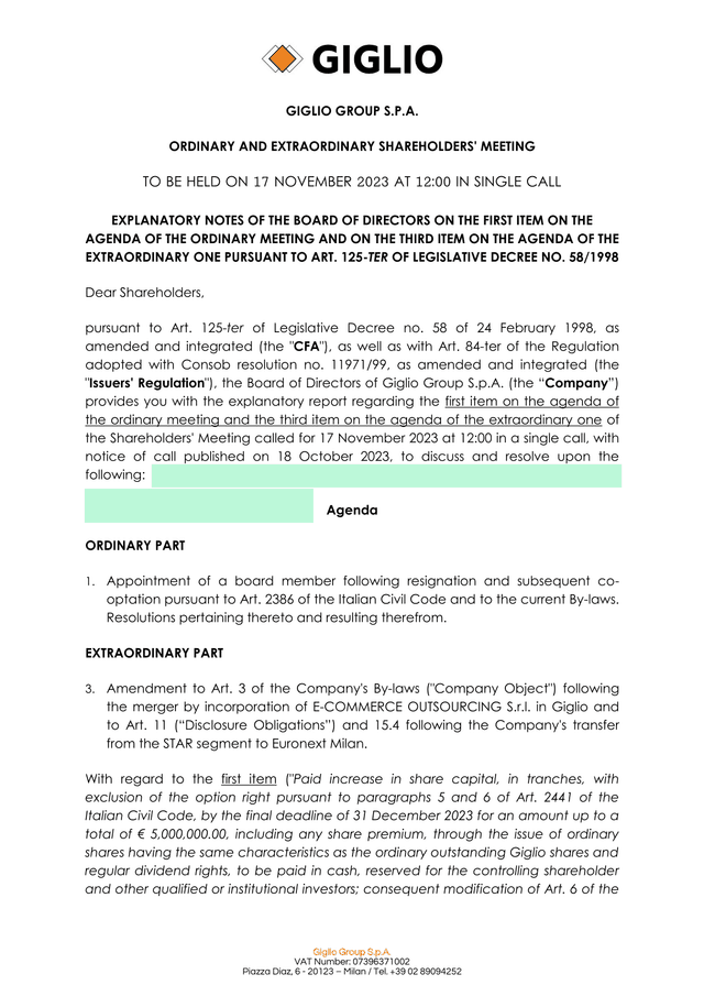 Shareholders Meeting Notice And Explanatory Notes screenshot
