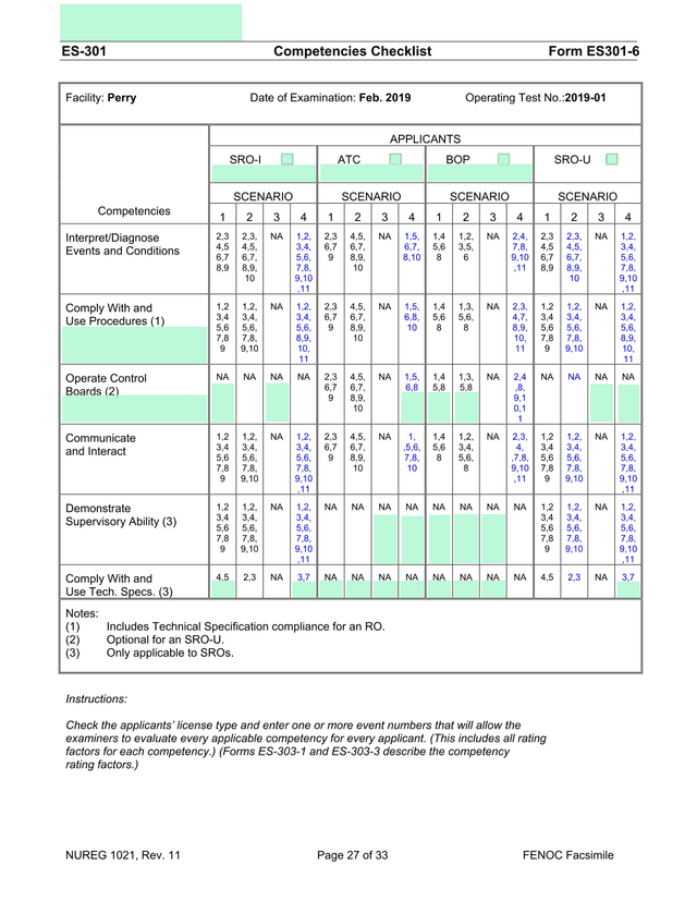 ES 301 Competencies Checklist screenshot
