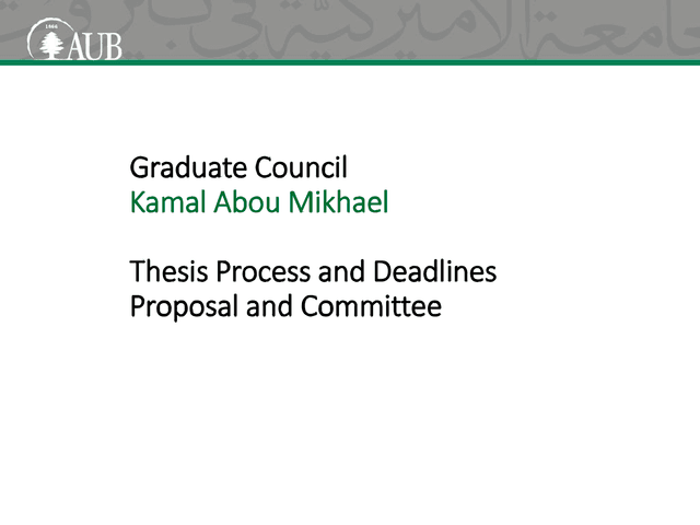 Thesis Process And Deadlines screenshot