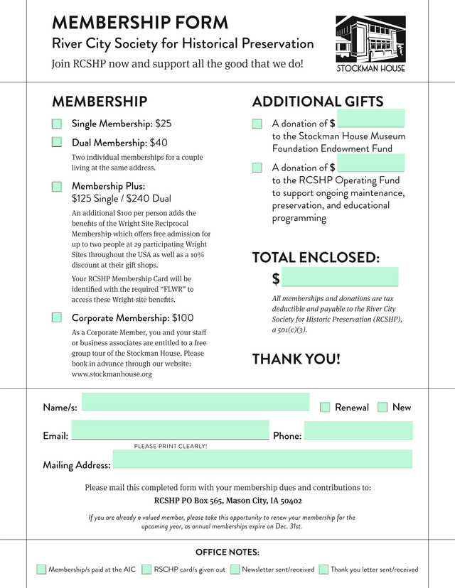 Membership Form screenshot