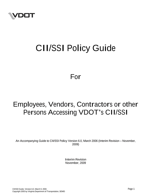 CIISSI Policy Guide screenshot