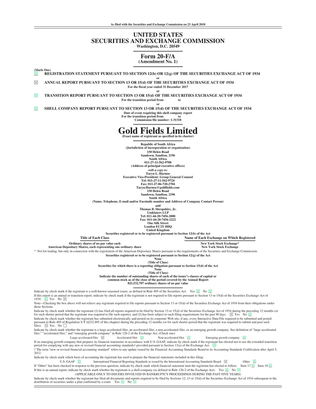 Form 20 FA screenshot