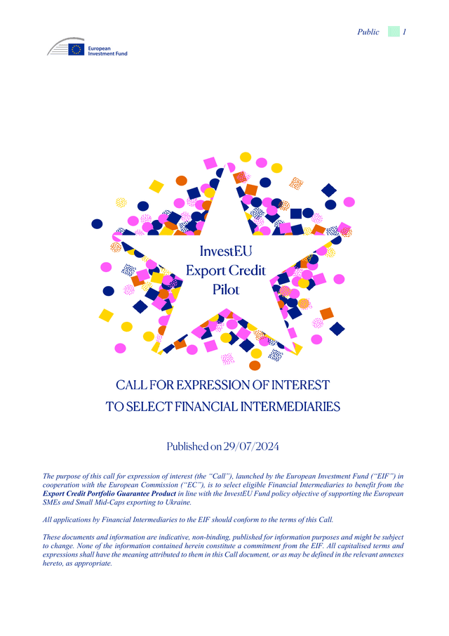 Call For Expression Of Interest To Select Financial Intermediaries screenshot