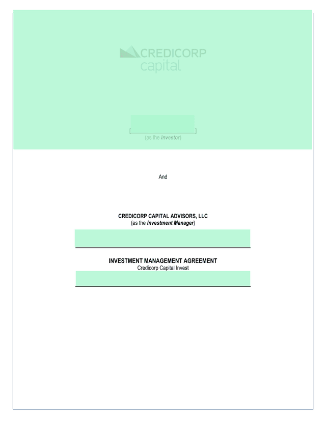 Investment Management Agreement screenshot