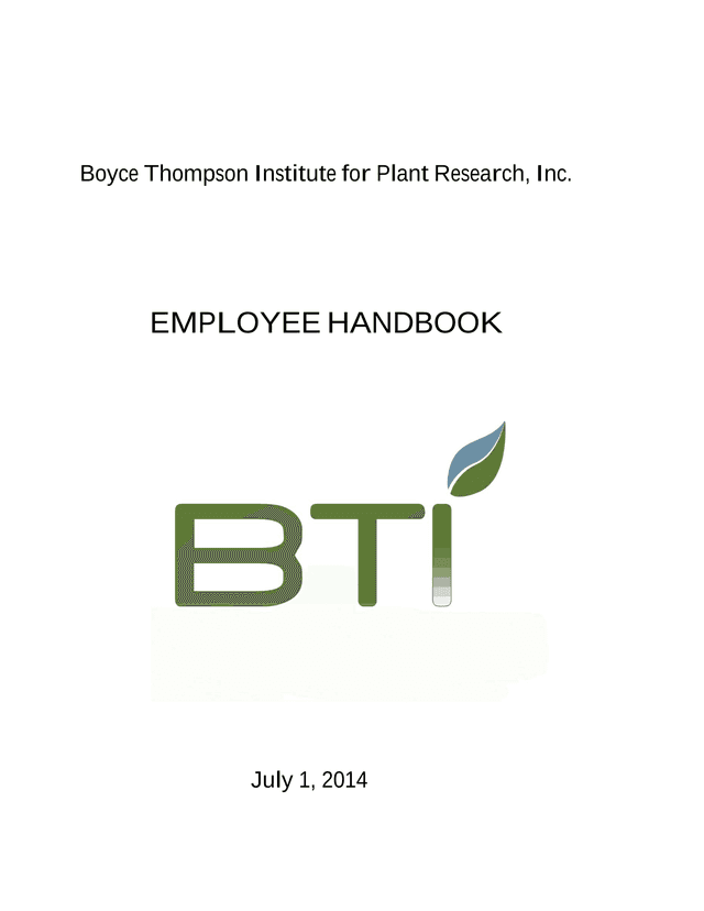Employee Handbook screenshot