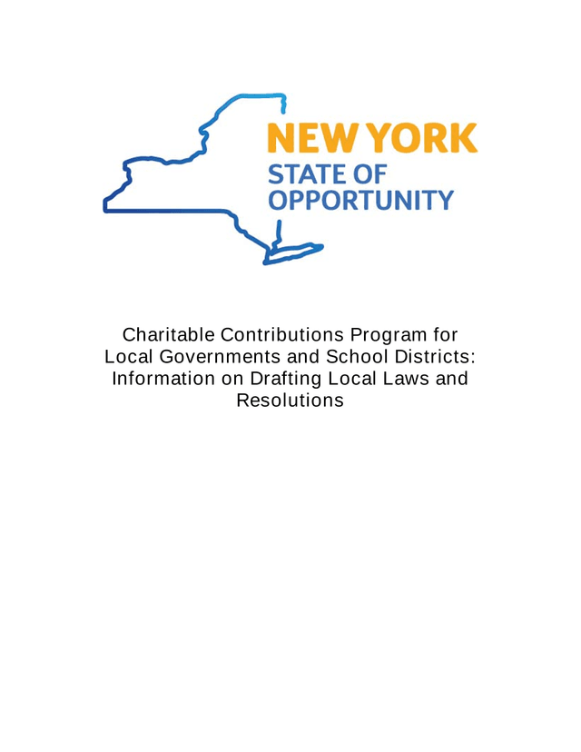 Charitable Contributions Program For Local Governments And School Districts Information On Drafting  screenshot