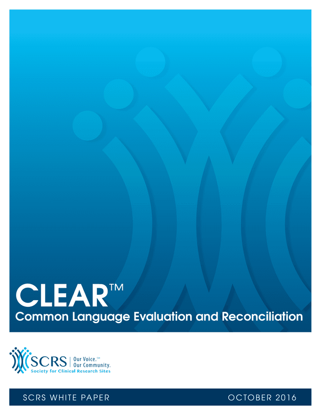 SCRS CLEAR White Paper screenshot