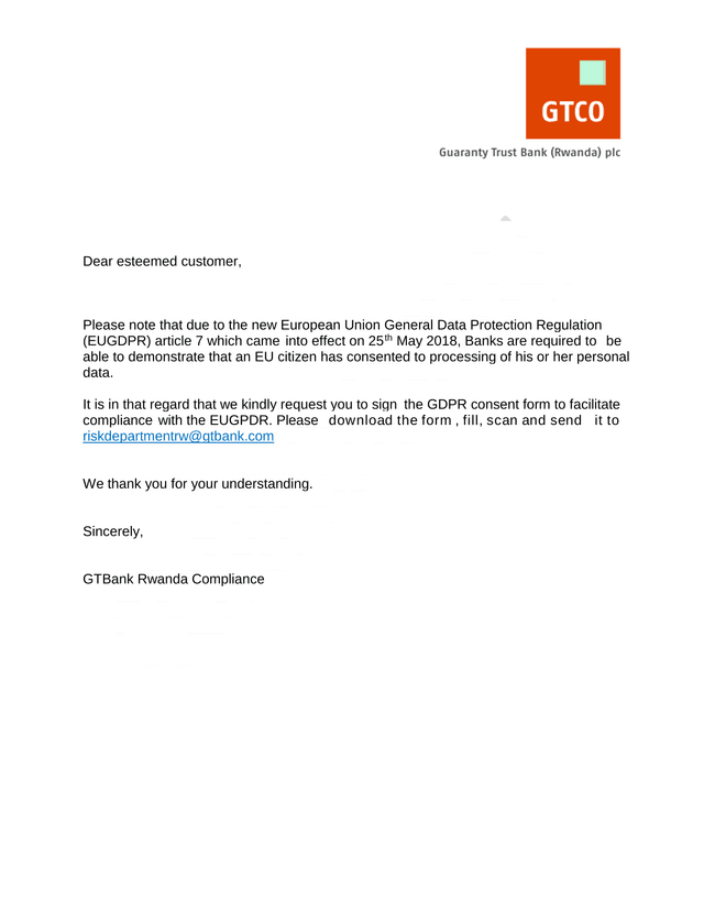 DATA PROTECTION CONSENT FORM screenshot