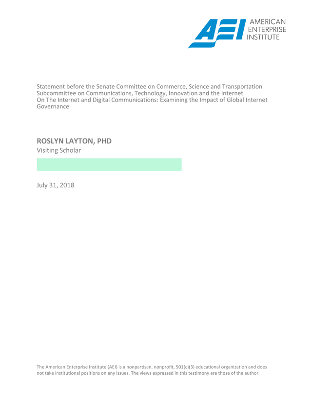 Statement On The Internet And Digital Communications Examining The Impact Of Global Internet Governa screenshot