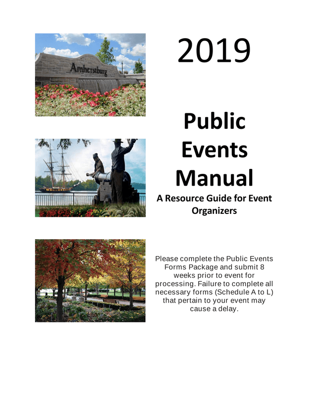 2019 Public Events Manual screenshot