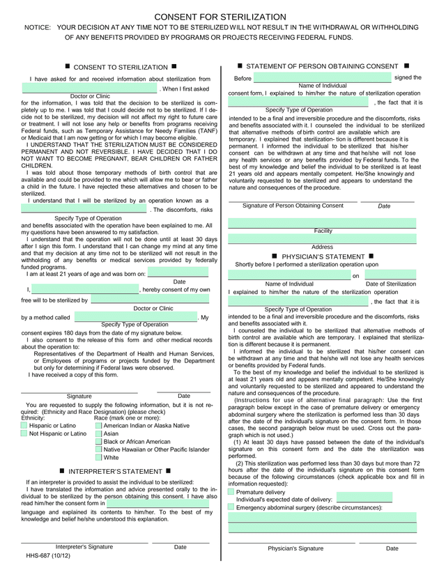 Consent For Sterilization screenshot