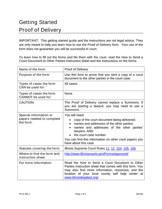 Proof Of Delivery screenshot