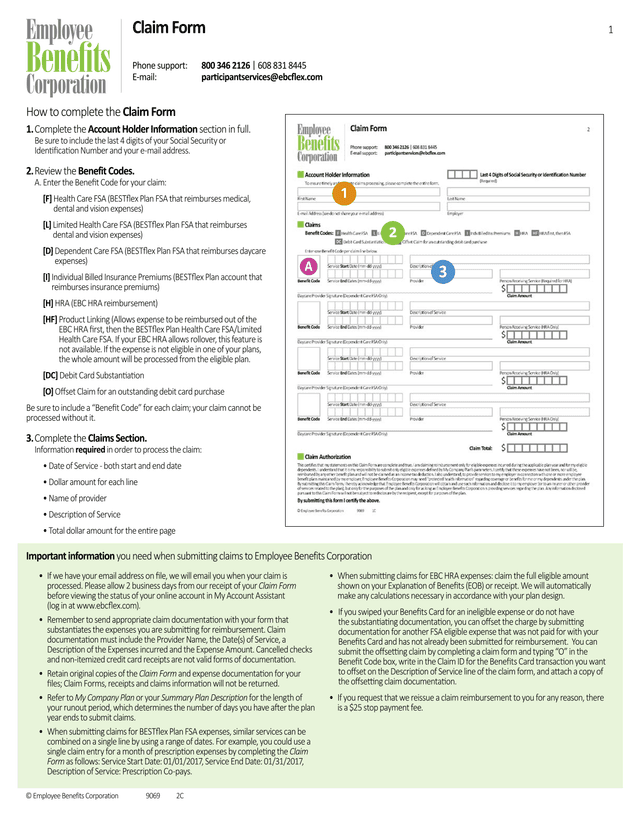 Claim Form screenshot