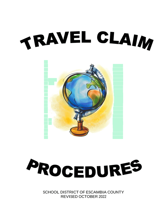 School District Of Escambia County Travel Claim Procedures screenshot