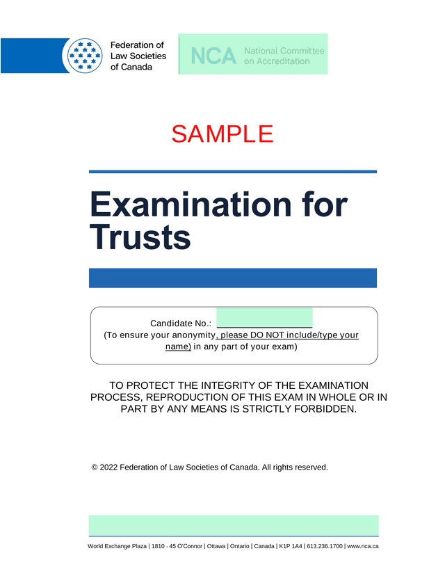 Examination For Trusts screenshot