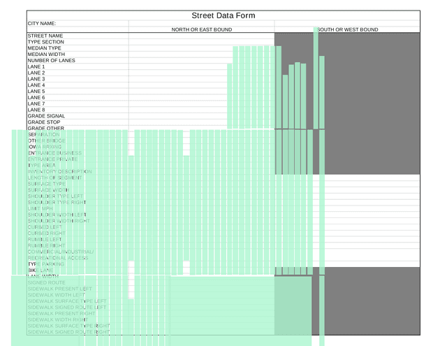 Street Data Form screenshot