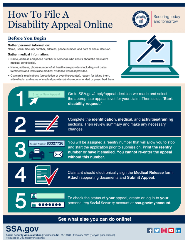 How To File A Disability Appeal Online screenshot