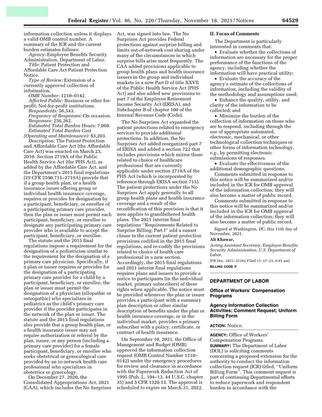 Patient Protection And Affordable Care Act Patient Protection Notice screenshot