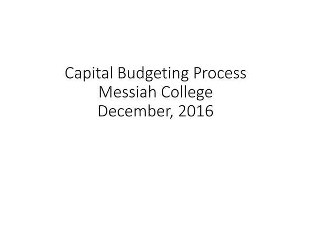 Capital Budgeting Process screenshot