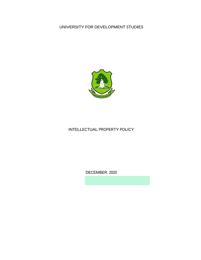 INTELLECTUAL PROPERTY POLICY screenshot