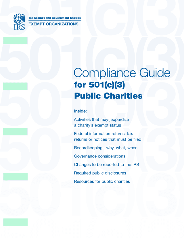 Compliance Guide For 501(C)(3) Public Charities screenshot