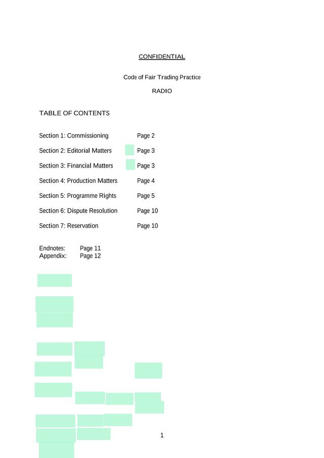 Code Of Fair Trading Practice RADIO screenshot