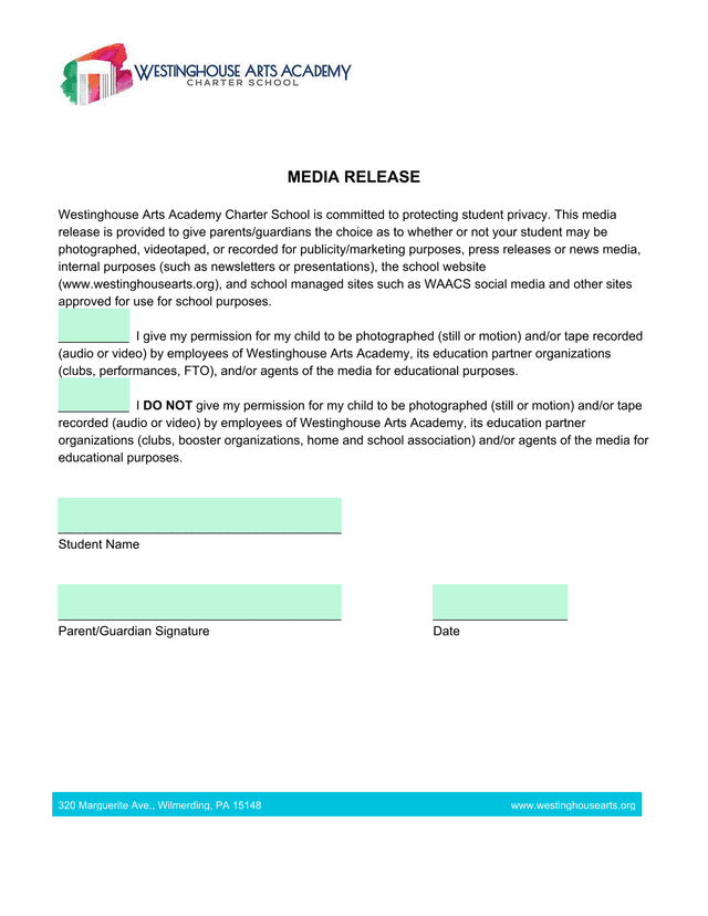 Media Release screenshot