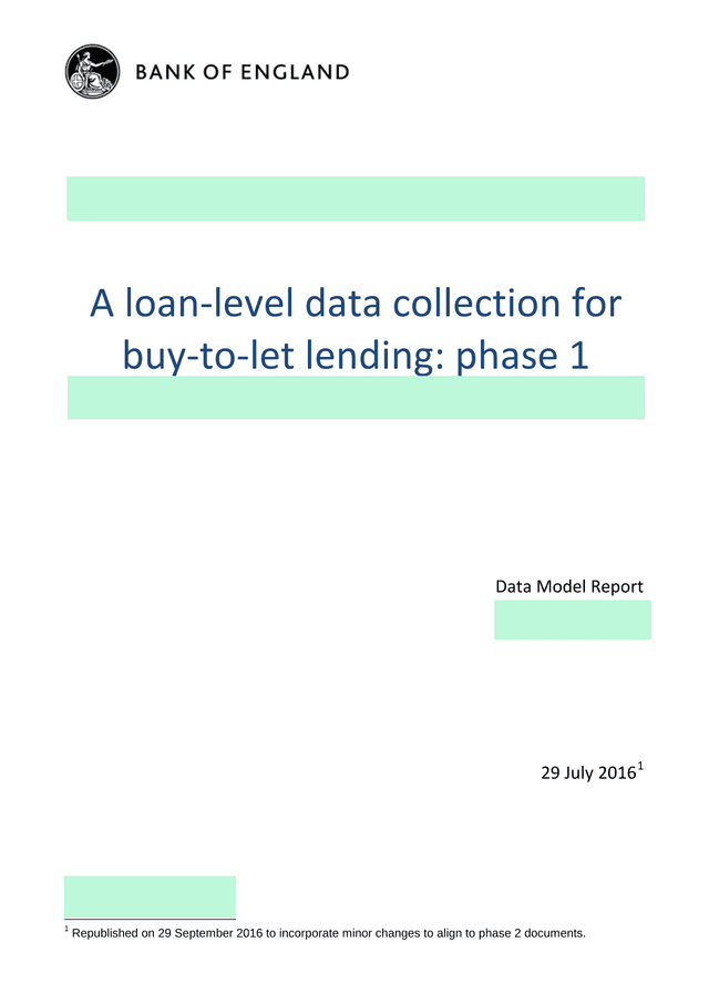A Loan Level Data Collection For Buy To Let Lending Phase 1 screenshot