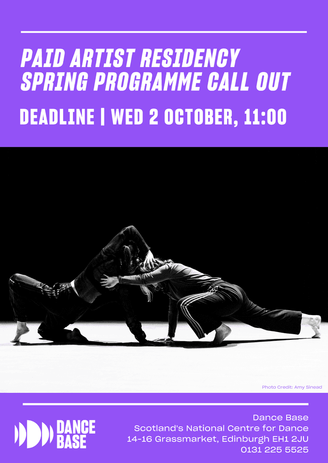 Paid Artist Residency Spring Programme Call Out screenshot