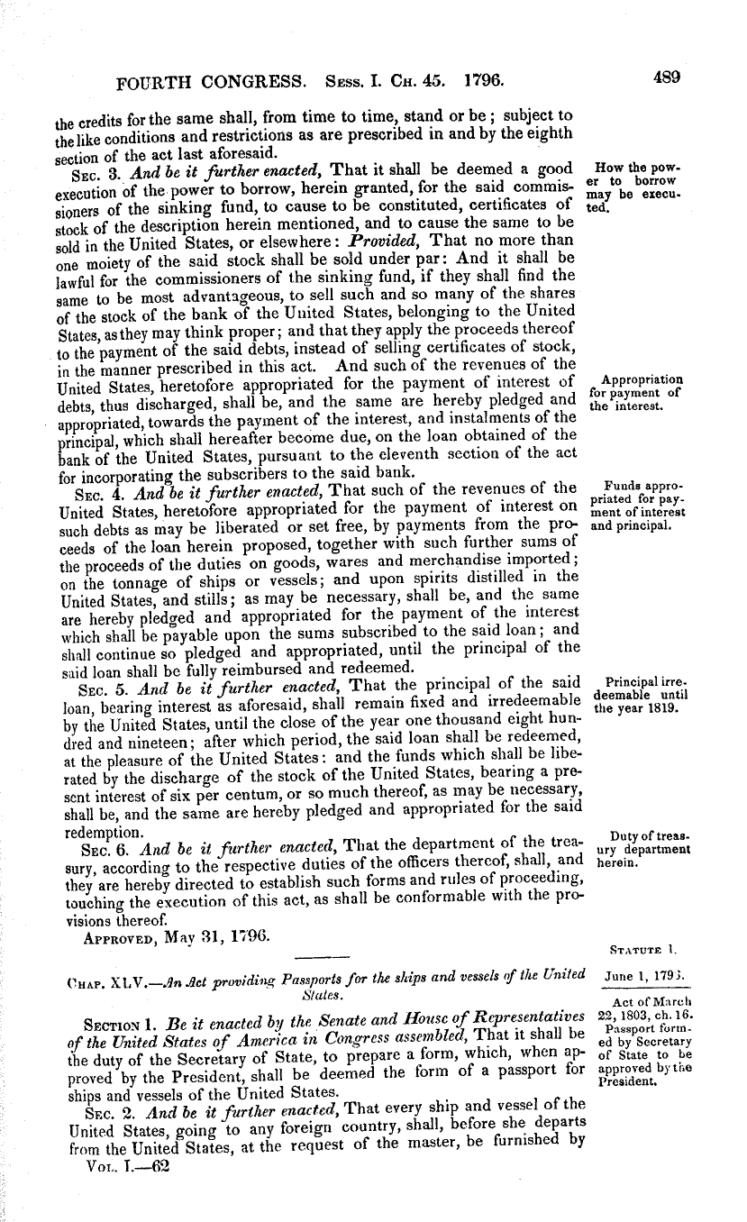 Fourth Congress   Session I, Chapter 45 screenshot