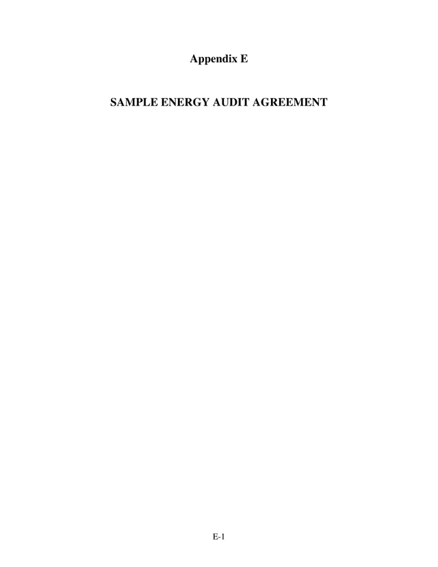 Sample Energy Audit Agreement screenshot
