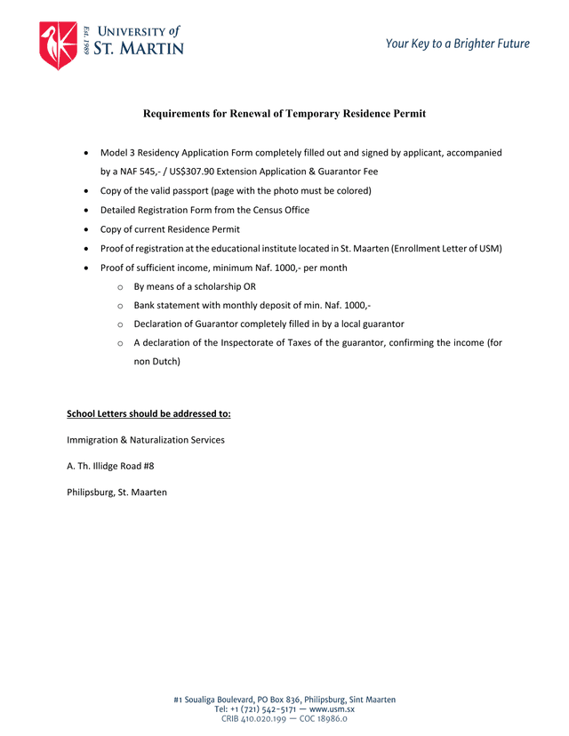 Requirements For Renewal Of Temporary Residence Permit screenshot